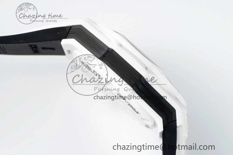 Big Bang Sang Bleu II White Ceramic ZF Best Edition on White Rubber Strap A1240