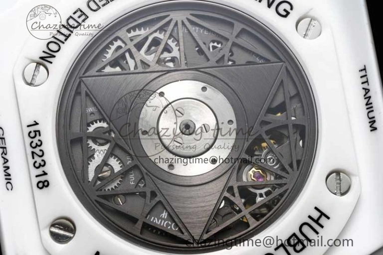 Big Bang Sang Bleu II White Ceramic ZF Best Edition on White Rubber Strap A1240