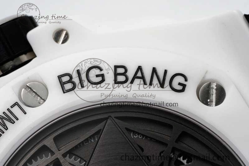 Big Bang Sang Bleu II White Ceramic ZF Best Edition on White Rubber Strap A1240