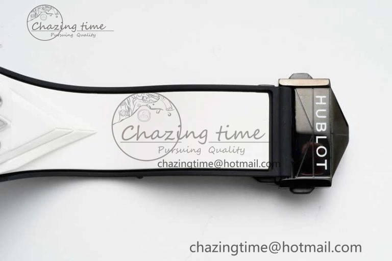 Big Bang Sang Bleu II White Ceramic ZF Best Edition on White Rubber Strap A1240