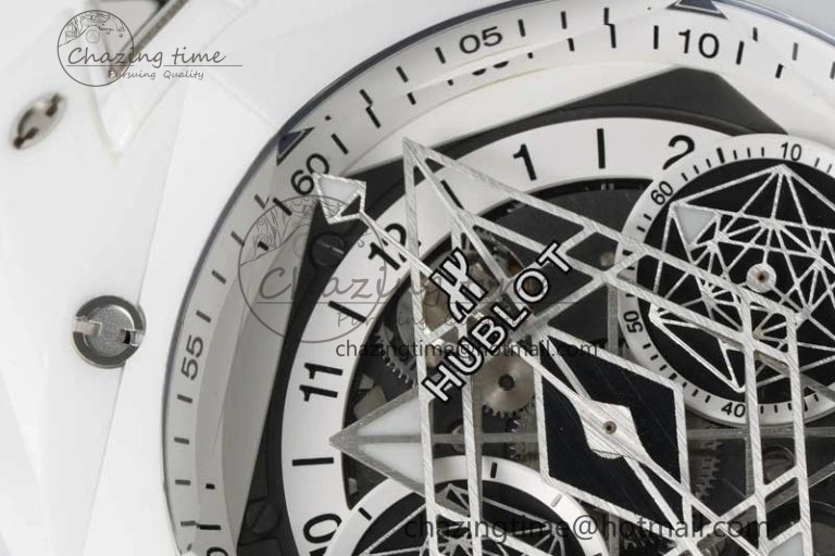 Big Bang Sang Bleu II White Ceramic ZF Best Edition on White Rubber Strap A1240