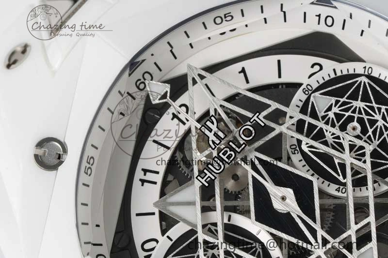 Big Bang Sang Bleu II White Ceramic ZF Best Edition on White Rubber Strap A1240