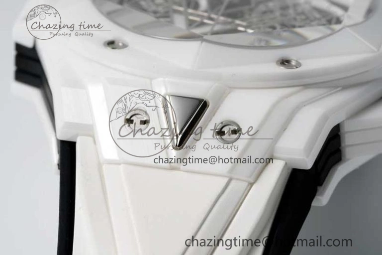 Big Bang Sang Bleu II White Ceramic ZF Best Edition on White Rubber Strap A1240