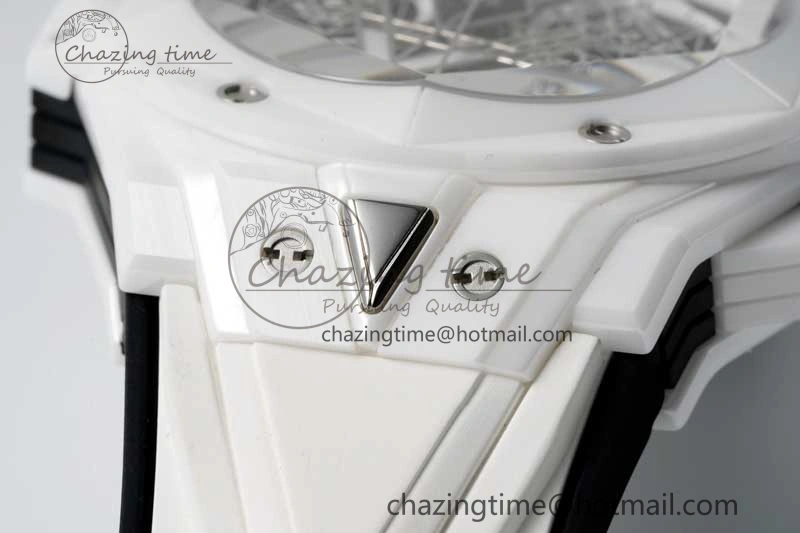 Big Bang Sang Bleu II White Ceramic ZF Best Edition on White Rubber Strap A1240