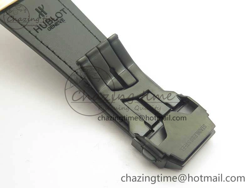 Big Bang Sang Bleu RG TMF 1:1 Best Edition Skeletonal Dial On Gummy Strap Asian HB1213