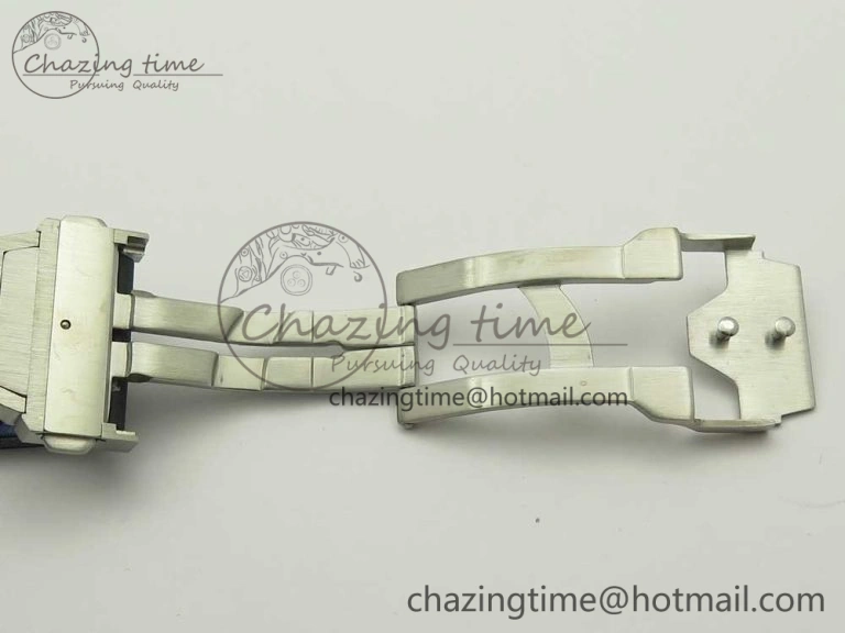 Big Bang Sang Bleu SS TMF 1:1 Best Edition Blue Skeletonal Dial On Blue Gummy Strap Asian HB1213