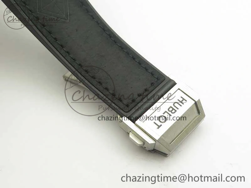 Big Bang Sang Bleu SS TMF 1:1 Best Edition Skeletonal Dial On Gummy Strap Asian HB1213