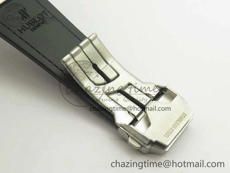 Big Bang Sang Bleu SS TMF 1:1 Best Edition Skeletonal Dial On Gummy Strap Asian HB1213