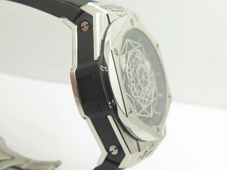 Big Bang Sang Bleu SS TMF 1:1 Best Edition Skeletonal Dial On Gummy Strap Asian HB1213