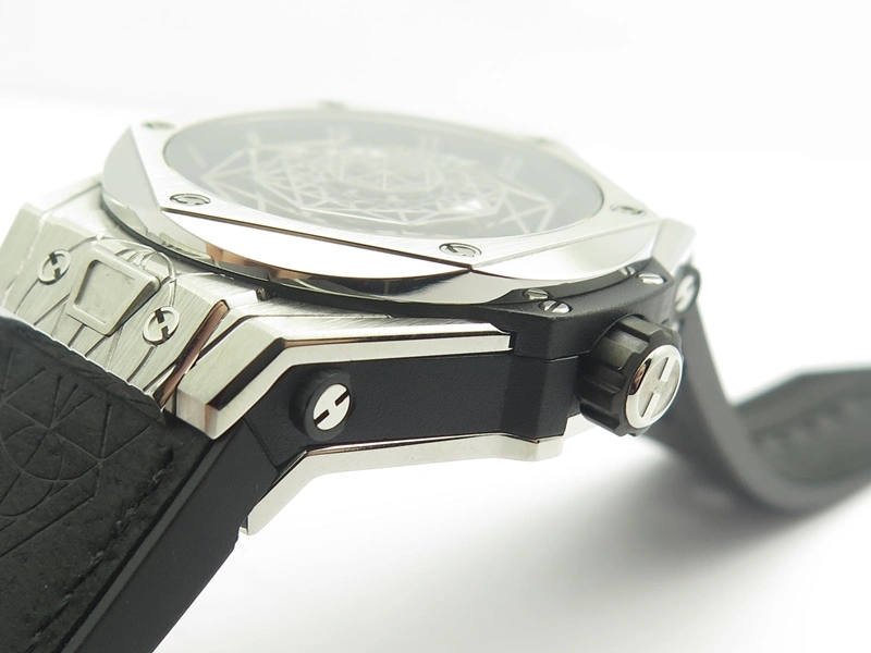 Big Bang Sang Bleu SS TMF 1:1 Best Edition Skeletonal Dial On Gummy Strap Asian HB1213