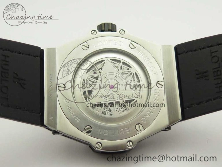 Big Bang Sang Bleu SS TMF 1:1 Best Edition White Skeletonal Dial On White Gummy Strap Asian HB1213