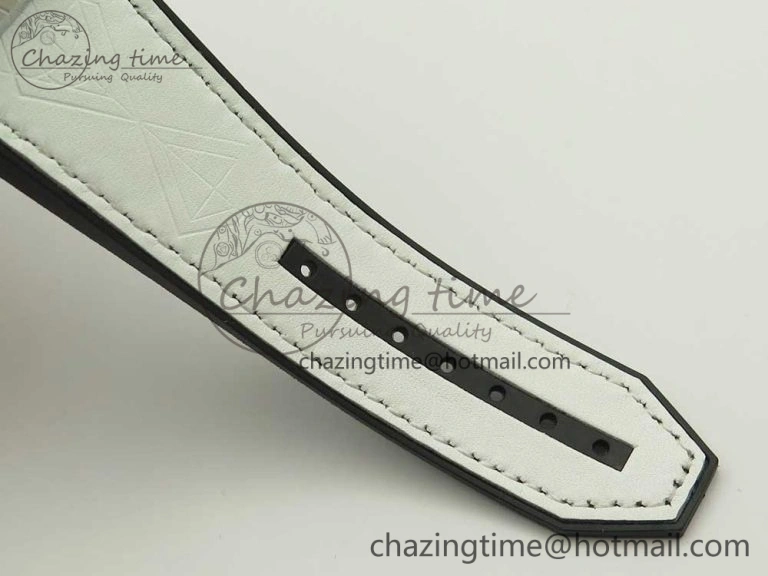 Big Bang Sang Bleu SS TMF 1:1 Best Edition White Skeletonal Dial On White Gummy Strap Asian HB1213
