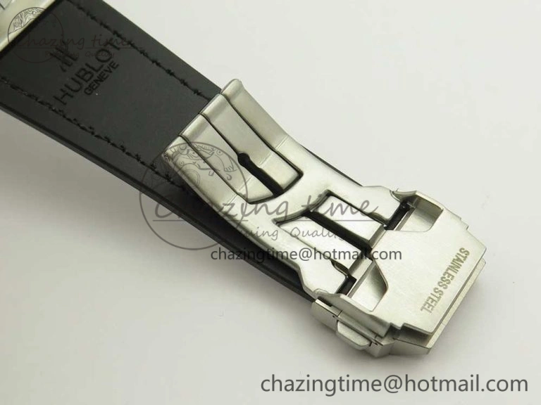 Big Bang Sang Bleu SS TMF 1:1 Best Edition White Skeletonal Dial On White Gummy Strap Asian HB1213