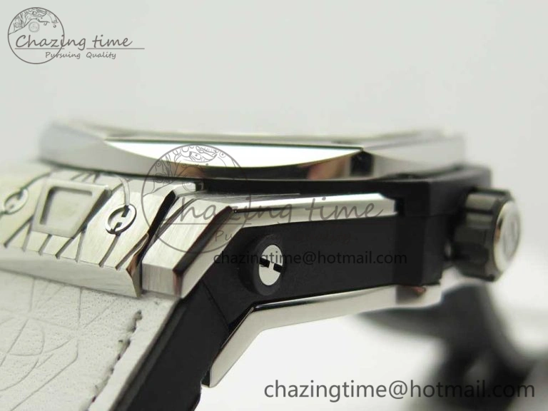 Big Bang Sang Bleu SS TMF 1:1 Best Edition White Skeletonal Dial On White Gummy Strap Asian HB1213