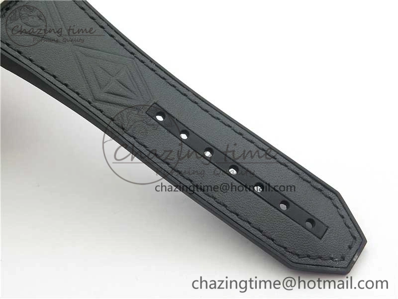 Big Bang Sang Bleu Ti WWF 1:1 Best Edition Black Skeletonal Dial On Black Gummy Strap Asian HB1213