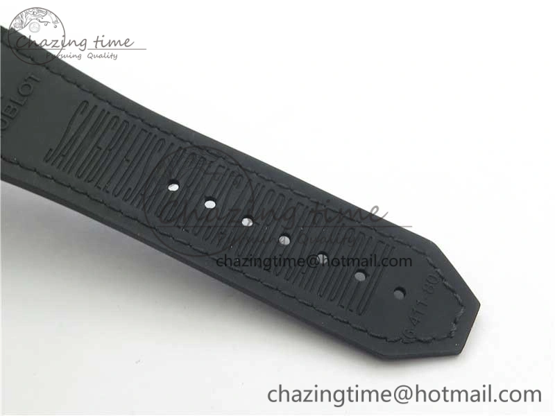 Big Bang Sang Bleu Ti WWF 1:1 Best Edition Black Skeletonal Dial On Black Gummy Strap Asian HB1213