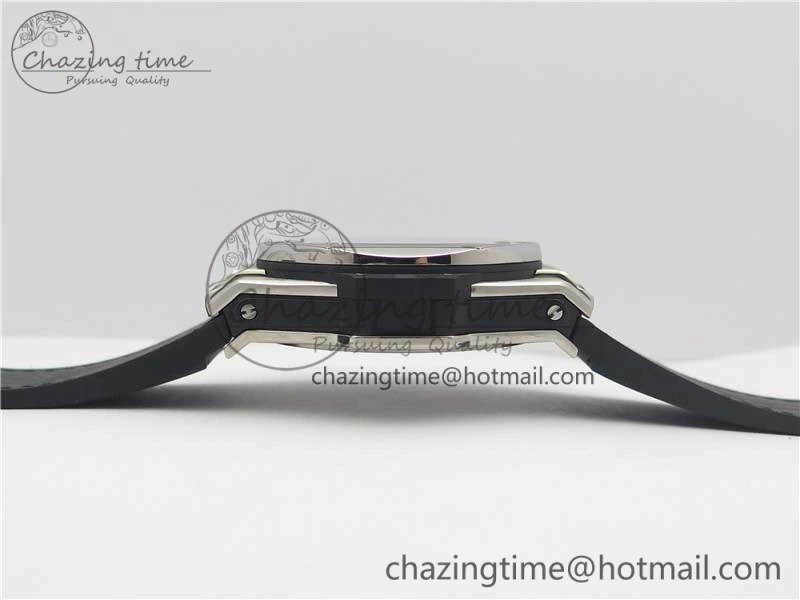 Big Bang Sang Bleu Ti WWF 1:1 Best Edition Black Skeletonal Dial On Black Gummy Strap Asian HB1213