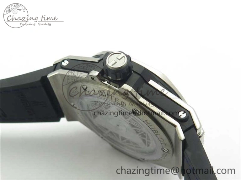 Big Bang Sang Bleu Ti WWF 1:1 Best Edition Blue Skeletonal Dial On Blue Gummy Strap Asian HB1213
