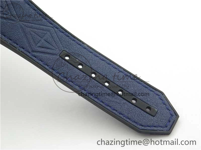 Big Bang Sang Bleu Ti WWF 1:1 Best Edition Blue Skeletonal Dial On Blue Gummy Strap Asian HB1213