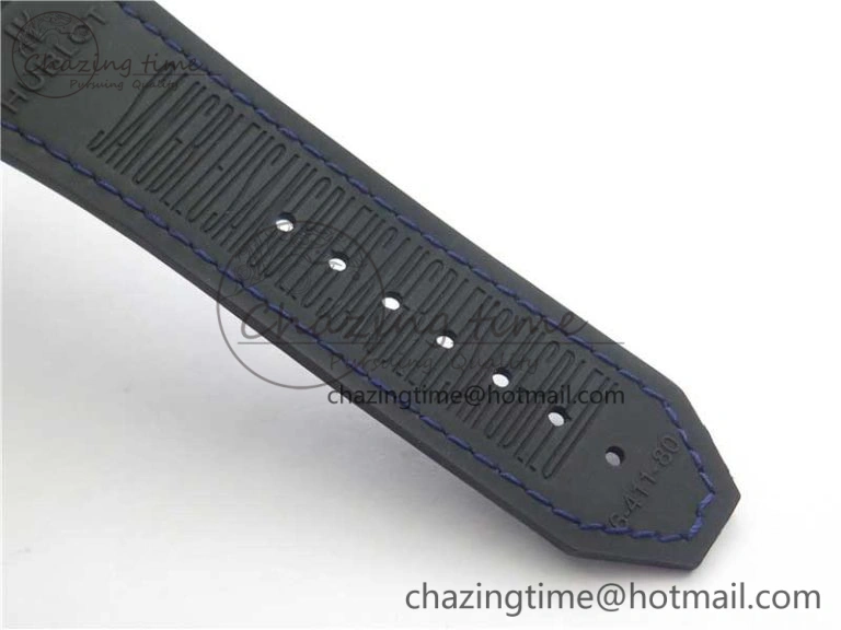Big Bang Sang Bleu Ti WWF 1:1 Best Edition Blue Skeletonal Dial On Blue Gummy Strap Asian HB1213