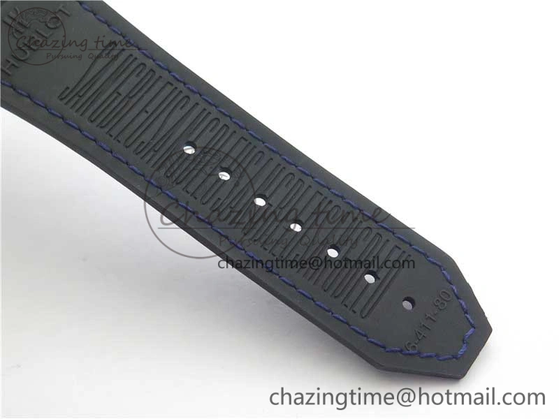 Big Bang Sang Bleu Ti WWF 1:1 Best Edition Blue Skeletonal Dial On Blue Gummy Strap Asian HB1213