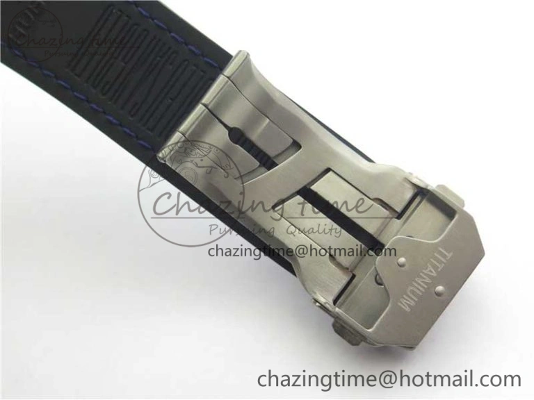 Big Bang Sang Bleu Ti WWF 1:1 Best Edition Blue Skeletonal Dial On Blue Gummy Strap Asian HB1213