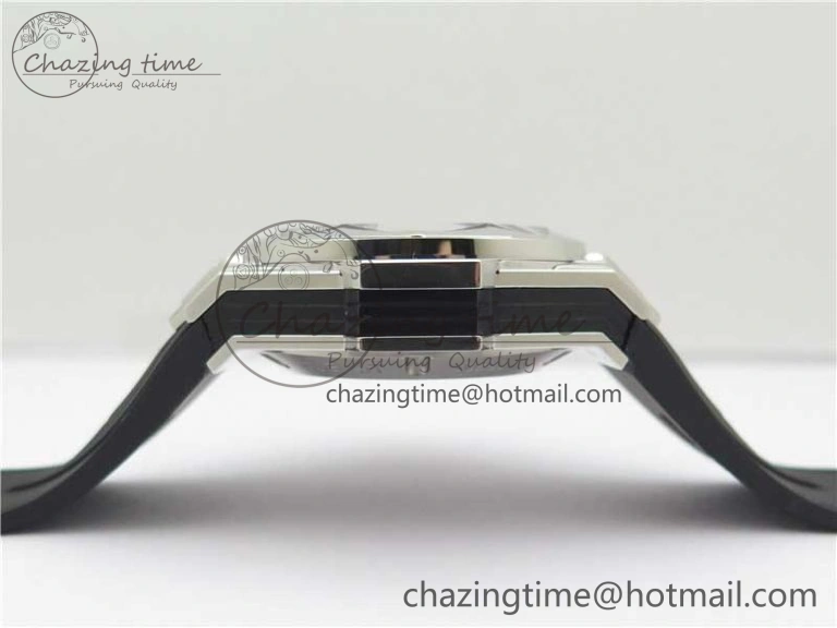 Big Bang Sang Bleu chrono SS B50 Black Skeletonal Dial On Rubber Strap Asian 7750