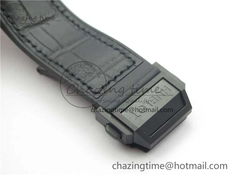 Big Bang Tourbillon King 45mm RG MJF Best Edition Skeleton Dial on Black Gummy Strap
