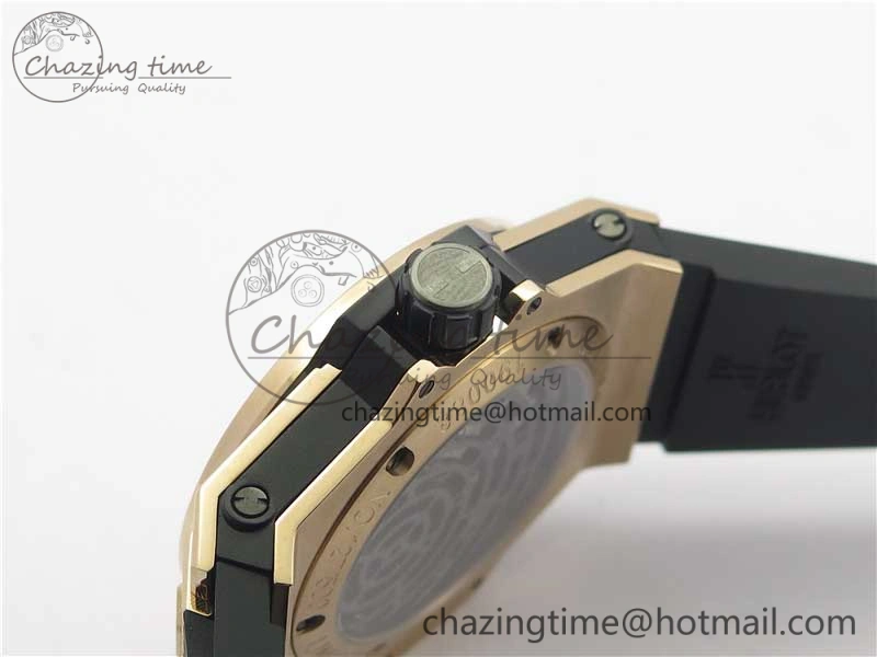 Big Bang Tourbillon King 45mm RG MJF Best Edition Skeleton Dial on Black Rubber Strap