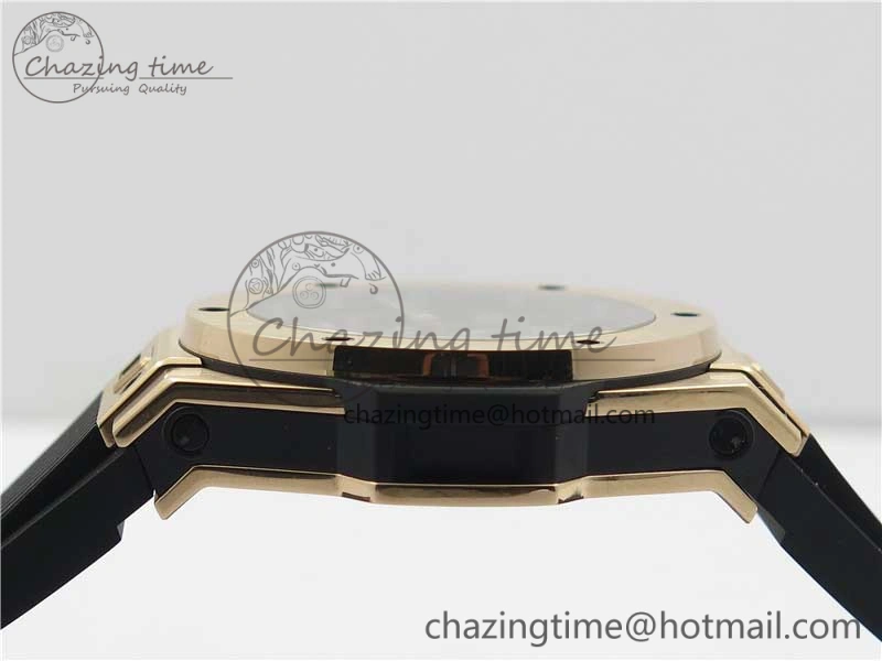 Big Bang Tourbillon King 45mm RG MJF Best Edition Skeleton Dial on Black Rubber Strap