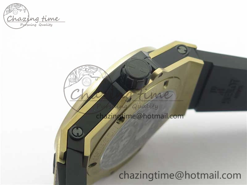 Big Bang Tourbillon King 45mm YG MJF Best Edition Skeleton Dial on Black Rubber Strap