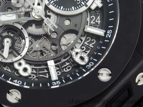 Big Bang Unico 42mm Black Ceramic BBF 1:1 Best Edition Skeleton Dial on Black Rubber Strap A1280 V2