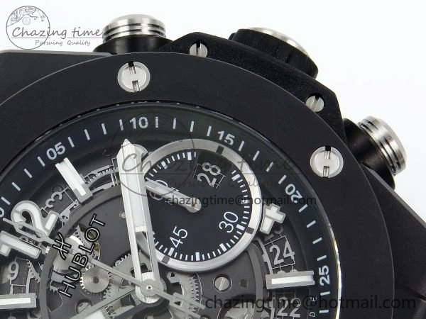 Big Bang Unico 42mm Black Ceramic BBF 1:1 Best Edition Skeleton Dial on Black Rubber Strap A1280 V2