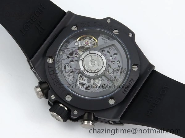Big Bang Unico 42mm Black Ceramic BBF 1:1 Best Edition Skeleton Dial on Black Rubber Strap A1280 V2