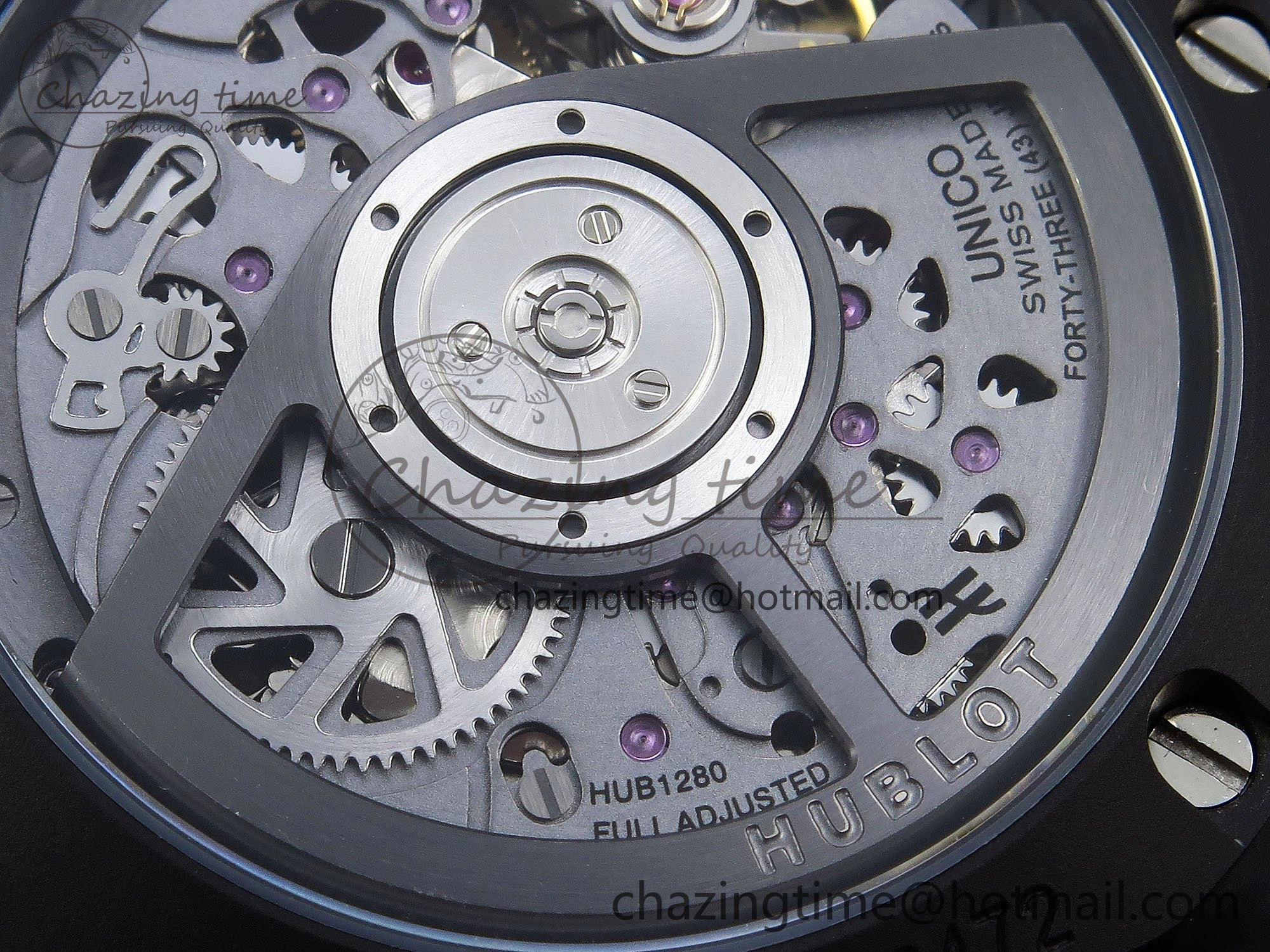 Big Bang Unico 42mm Black Ceramic BBF 1:1 Best Edition Skeleton Dial on Black Rubber Strap A1280 V2