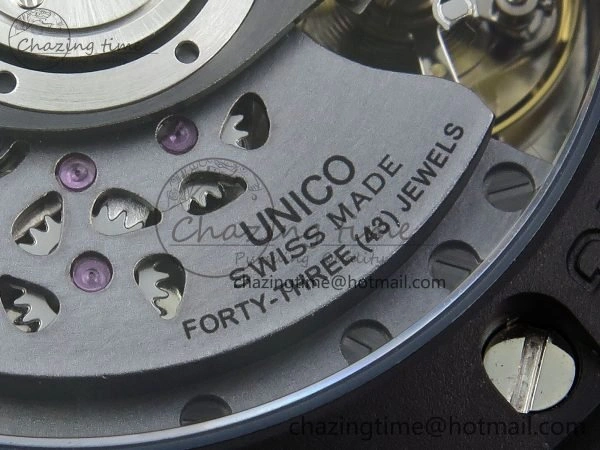 Big Bang Unico 42mm Black Ceramic BBF 1:1 Best Edition Skeleton Dial on Black Rubber Strap A1280 V2