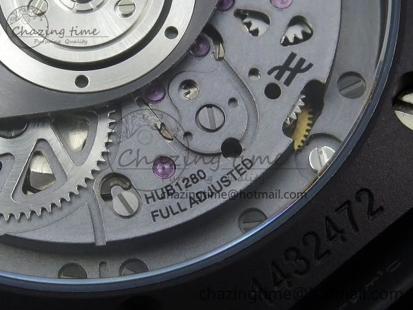 Big Bang Unico 42mm Black Ceramic BBF 1:1 Best Edition Skeleton Dial on Black Rubber Strap A1280 V2
