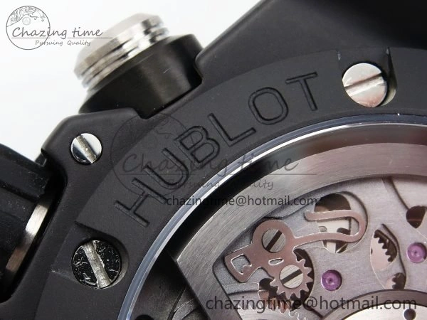 Big Bang Unico 42mm Black Ceramic BBF 1:1 Best Edition Skeleton Dial on Black Rubber Strap A1280 V2