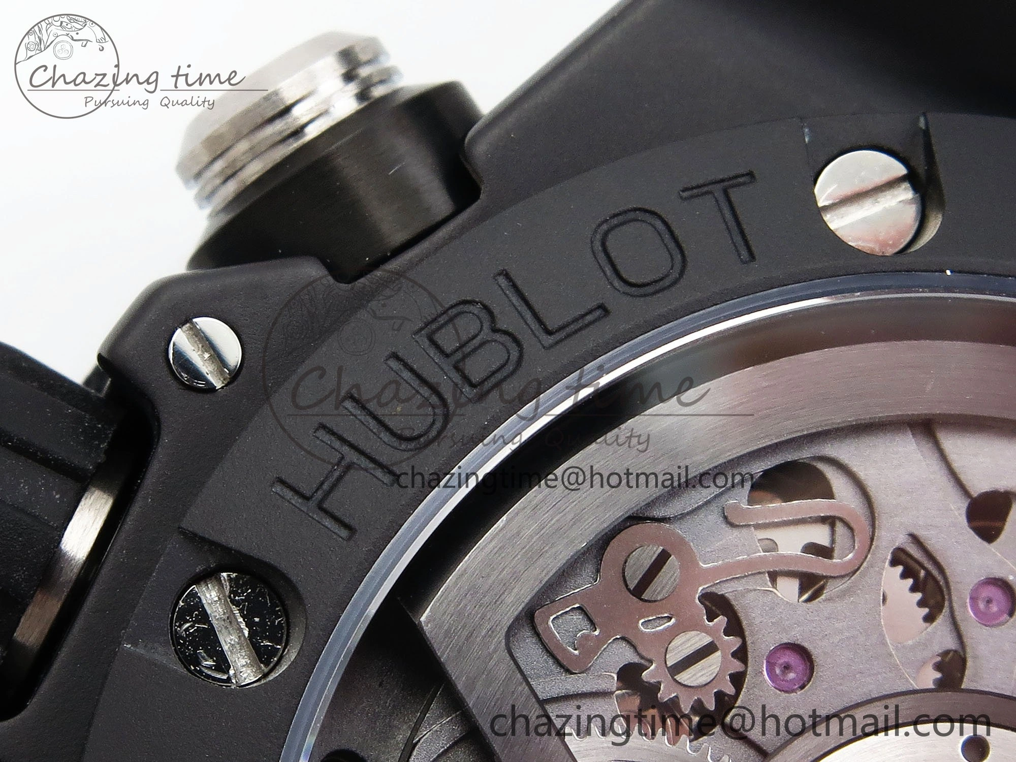 Big Bang Unico 42mm Black Ceramic BBF 1:1 Best Edition Skeleton Dial on Black Rubber Strap A1280 V2
