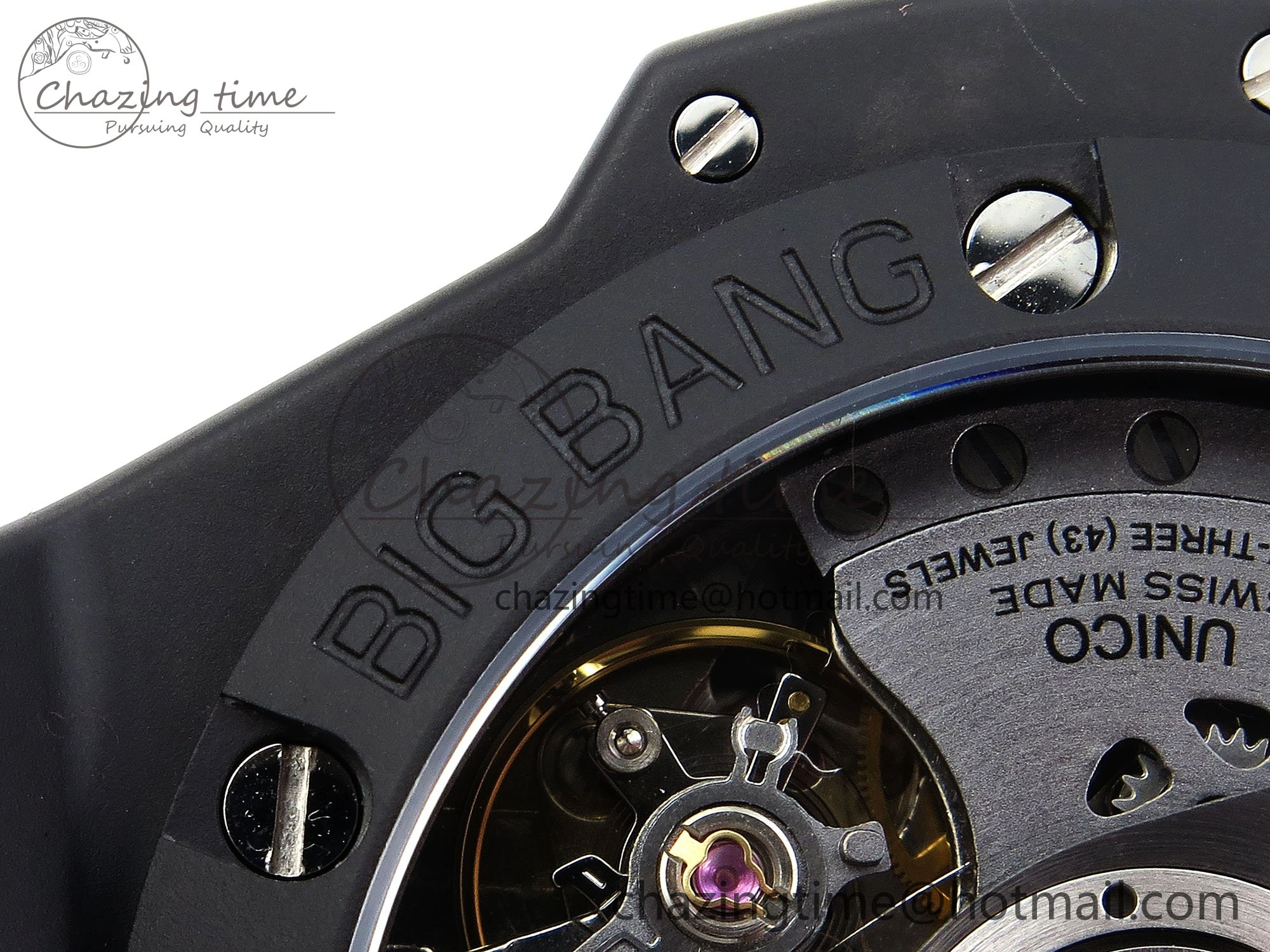 Big Bang Unico 42mm Black Ceramic BBF 1:1 Best Edition Skeleton Dial on Black Rubber Strap A1280 V2