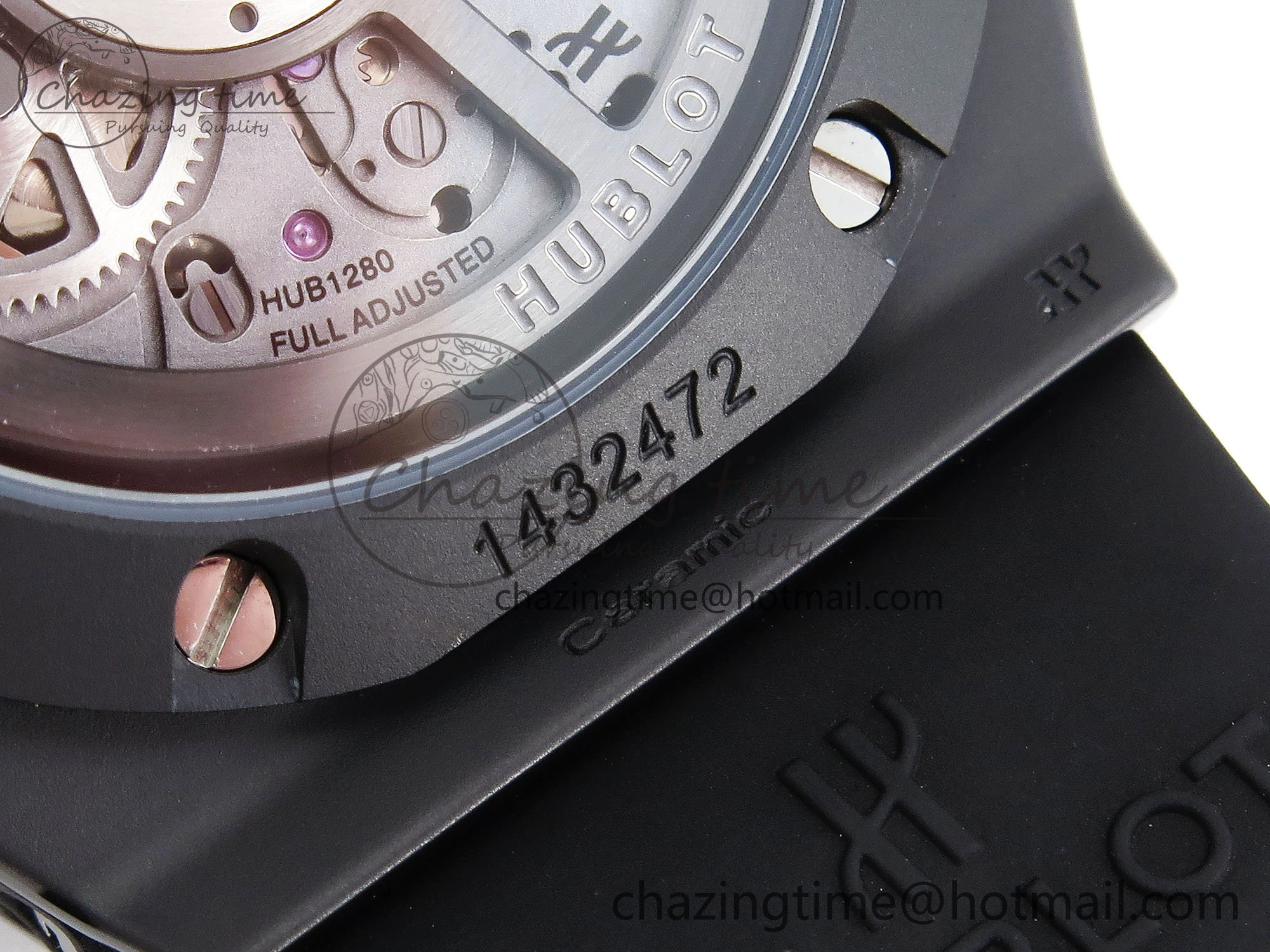 Big Bang Unico 42mm Black Ceramic BBF 1:1 Best Edition Skeleton Dial on Black Rubber Strap A1280 V2