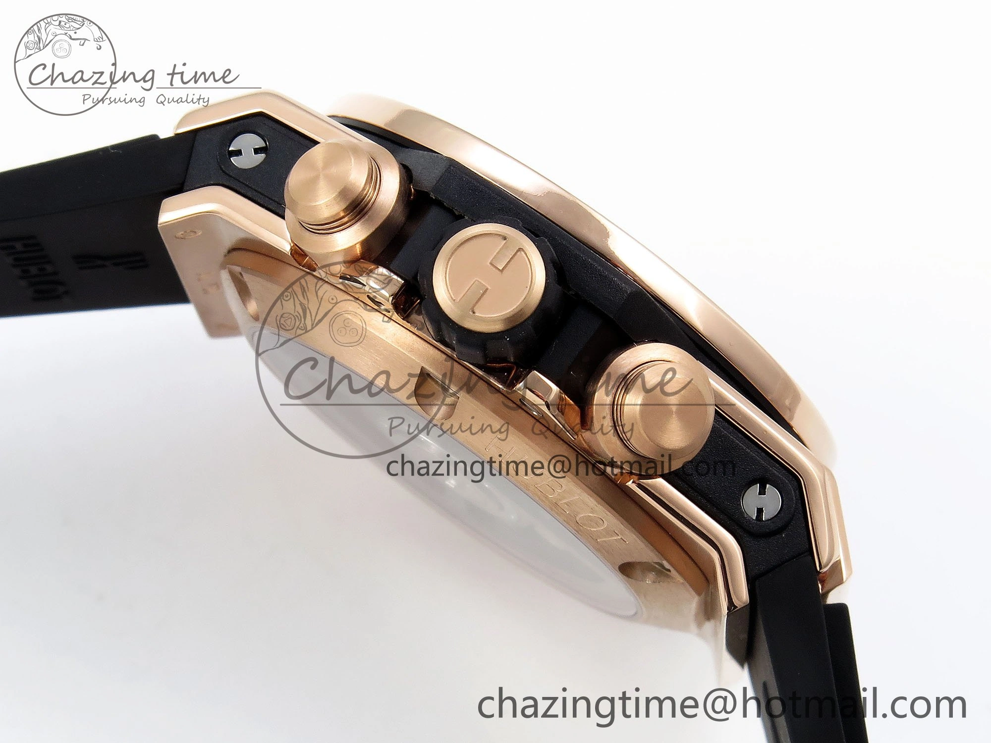 Big Bang Unico 42mm RG BBF 1:1 Best Edition Skeleton Dial on Black Rubber Strap A1280 V2