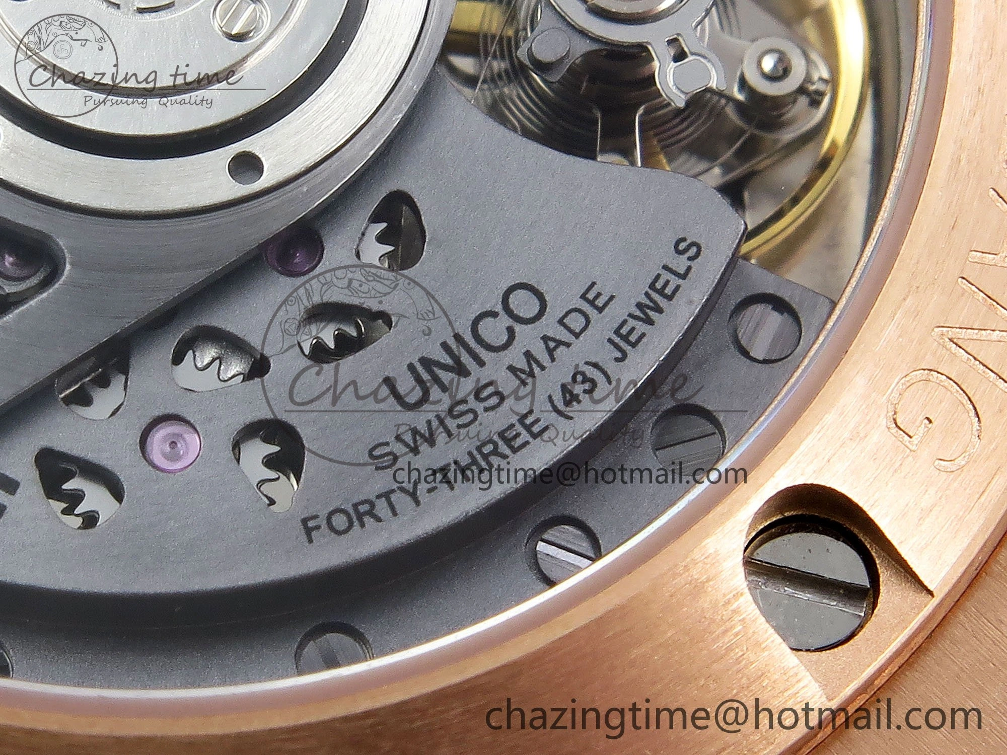 Big Bang Unico 42mm RG BBF 1:1 Best Edition Skeleton Dial on Black Rubber Strap A1280 V2