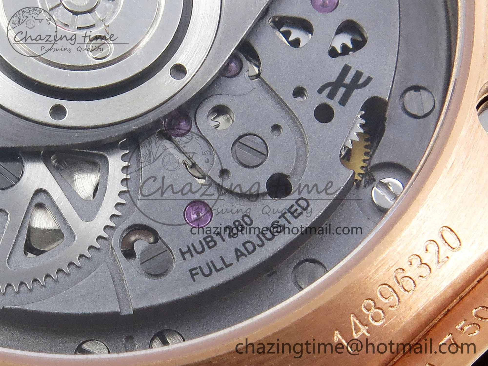 Big Bang Unico 42mm RG BBF 1:1 Best Edition Skeleton Dial on Black Rubber Strap A1280 V2