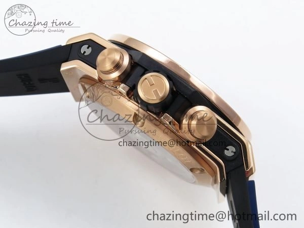 Big Bang Unico 42mm RG BBF 1:1 Best Edition Skeleton Dial on Blue Rubber Strap A1280 V2