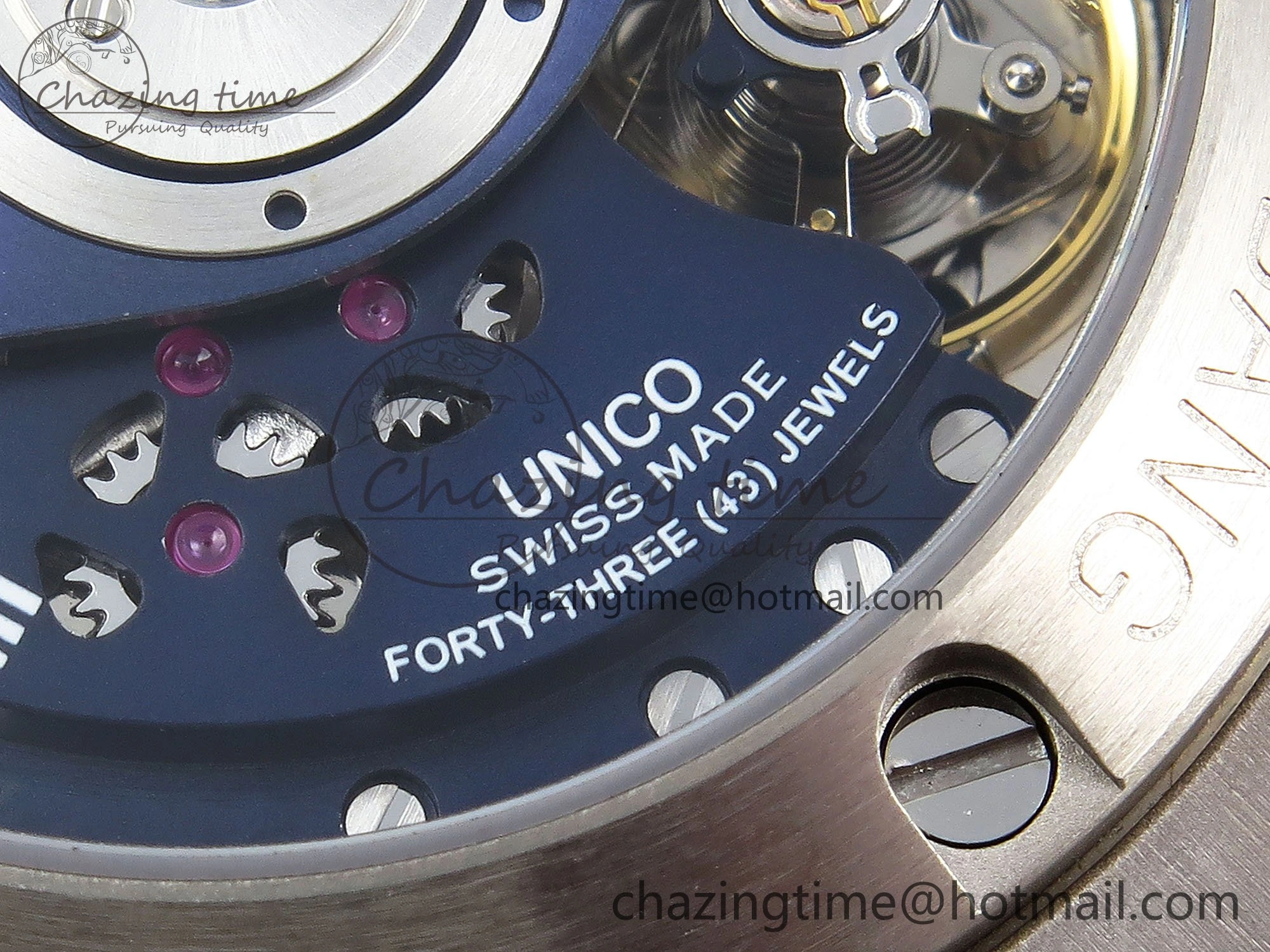 Big Bang Unico 42mm SS BBF 1:1 Best Edition Skeleton Dial Blue Ceramic Bezel on Blue Rubber Strap A1280 V2