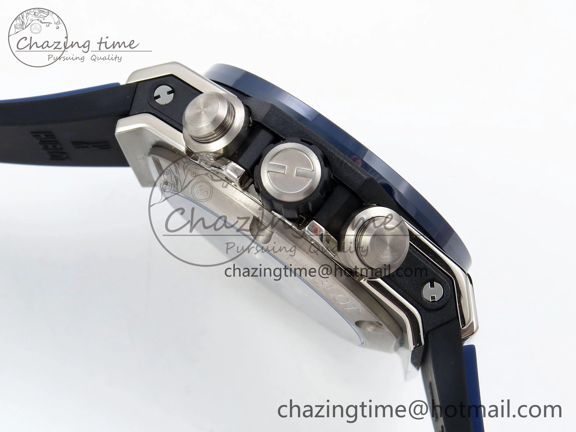 Big Bang Unico 42mm SS BBF 1:1 Best Edition Skeleton Dial Blue Ceramic Bezel on Blue Rubber Strap A1280 V2