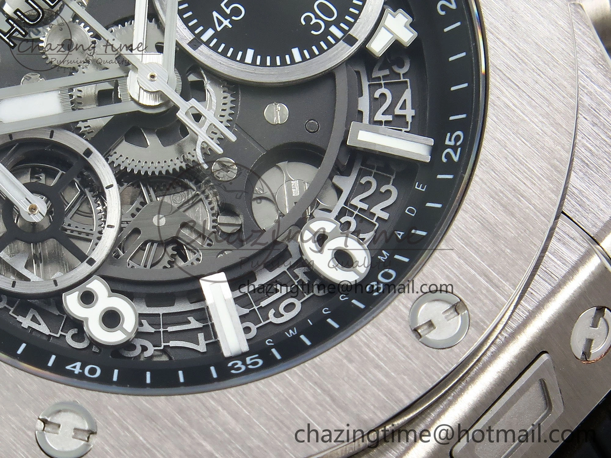 Big Bang Unico 42mm SS BBF 1:1 Best Edition Skeleton Dial on Black Rubber Strap A1280 V2