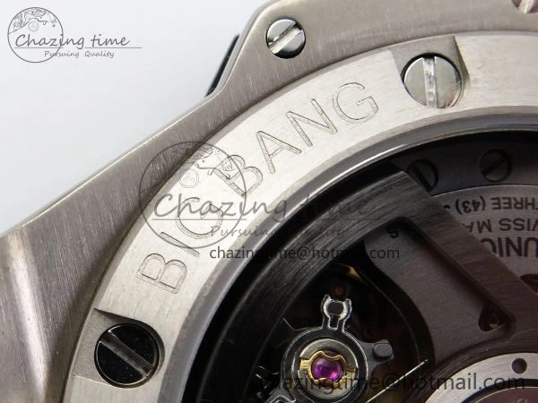 Big Bang Unico 42mm SS BBF 1:1 Best Edition Skeleton Dial on Black Rubber Strap A1280 V2