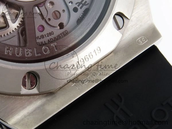 Big Bang Unico 42mm SS BBF 1:1 Best Edition Skeleton Dial on Black Rubber Strap A1280 V2